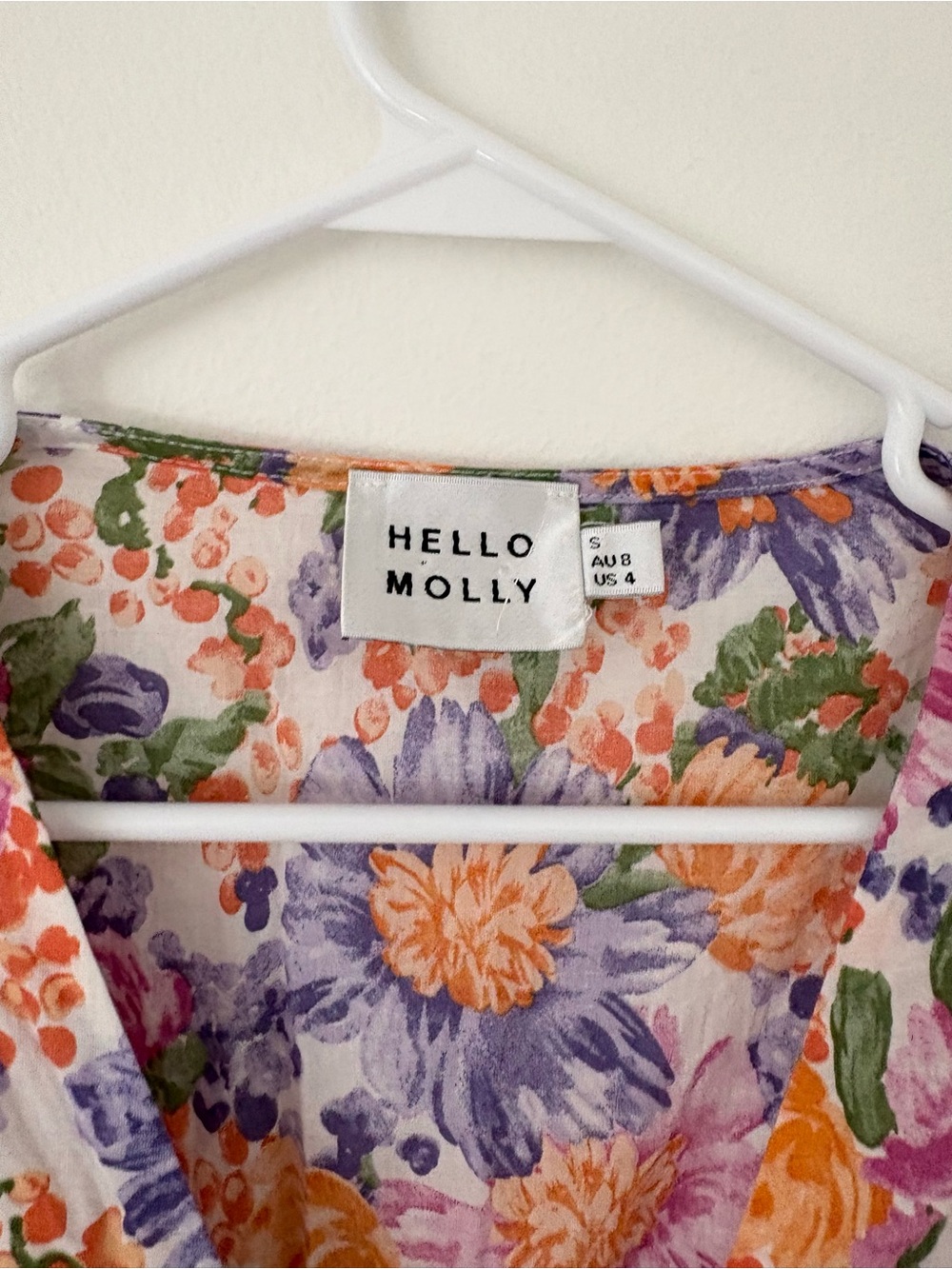 Hello Molly Purple Pink Full Of Passions Ruffle Cut Out Tie Top Mini Dress 4 - Picture 9 of 12